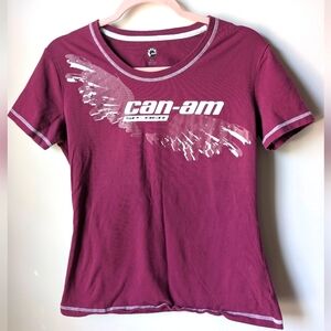 BRP Can-am Spyder Raspberry Rhinestone Graphic Tee Size Large